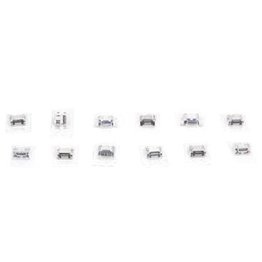 Imagem de Mini conector USB, 12 peças de mini conector USB de substituição de fontes elétricas DIY para conserto de portas de alimentação eletrônicas para projetos "faça você mesmo"