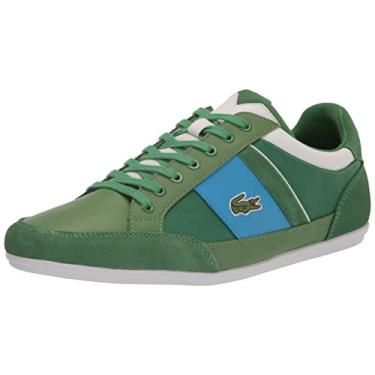 Imagem de Lacoste - Tênis masculino Chaymon Textile, Verde/azul, 12.5