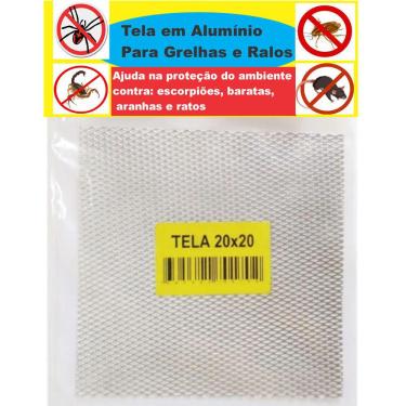 Imagem de Kit 3 Telas Para Ralo Grelha em Alumínio 20x20 Cm Anti-inseto