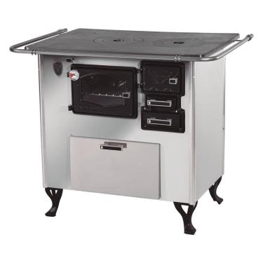 Imagem de Fogão A Lenha C Forninho C Caixa Esq Inox Fornos Pinhal N1