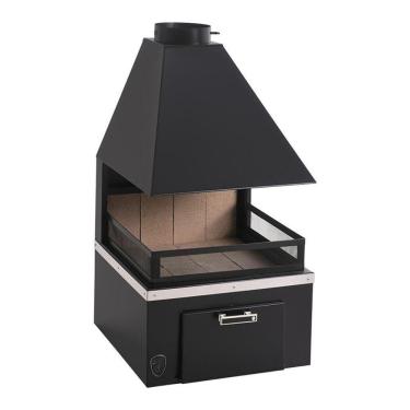 Imagem de Lareira De Meio Grande Com Caixa De Lenha Fornos Pinhal