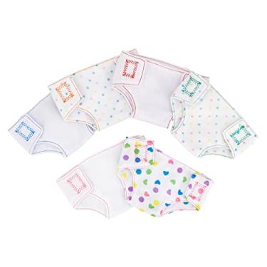 Imagem de Gogogmee 6 Unidades Roupa De Boneca Calcinha De Boneca Roupas De Vestido Para Fraldas De Boneca Cueca De Boneca Fantasias Para Recém-nascido Pano Acessórios Bebê Branco