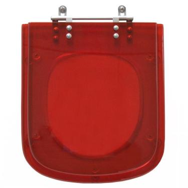 Imagem de Assento Sanitario Poliester Bali Vermelho Translucido para vaso Incepa