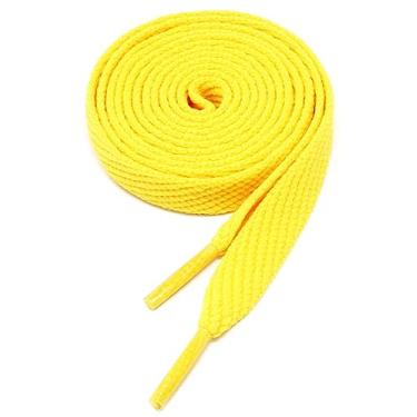 Imagem de BCB Wear Skateboard Style Flat Shoelaces 1/2" Wide For All Shoes - 45" and 54" Lengths (Yellow-45)