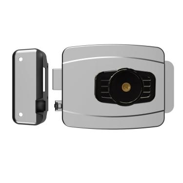 Imagem de Fechadura AL100R 42mm sem botão 12v chave tetra cinza AGL