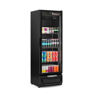 Imagem de Refrigerador Vertical Inverter Total-Black GRV-45 ECO PR 445L Linha Ápice LED Perimetral - Gelopar 220V