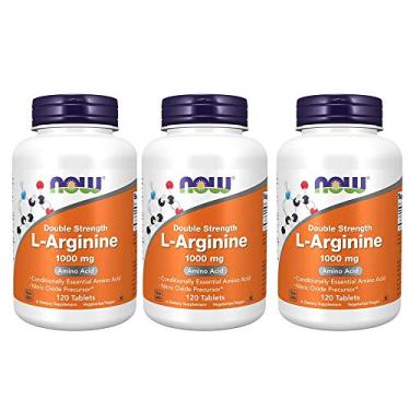 Imagem de Now Foods L-Arginine 1000 mg, 120 comprimidos, 120 Count (Pack of 3)
