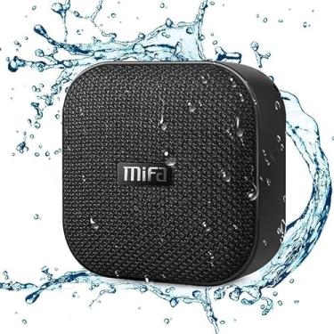 Imagem de MIFA A1 Mini Alto-falante Bluetooth, Estéreo sem fio real, 15 horas de reprodução, Alto-falante sem fio à prova d'água IP56 e à prova de poeira com entrada de áudio de 3,5 mm, Preto