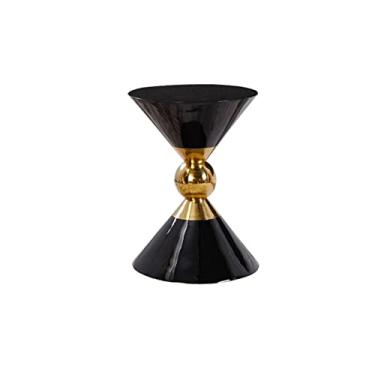 Imagem de Mesa lateral redonda mesa lateral moderna escritório sala de estar sofá lateral pequena mesa de centro quarto canto mesa de cabeceira moderna decoração de casa mesa de centro para sala de estar (tamanho: 1)