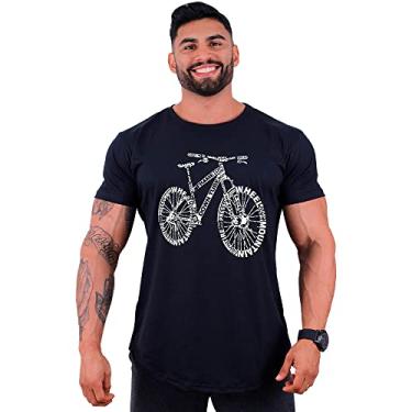 Imagem de Camiseta Masculina LongLine MXD Conceito Estampas MTB Mountain Bike Speed Gravel T-Shirt Casual Para Ciclista (G, Opção 05)