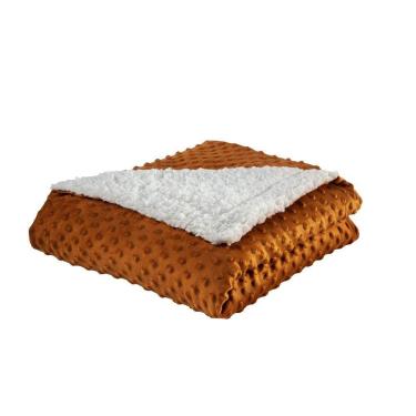 Imagem de Cobertor Plush Com Dots Sherpa Caqui Para Bebê