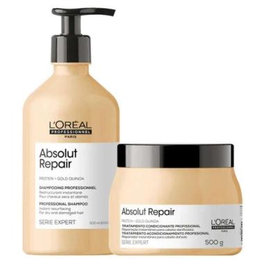 Imagem de L'oréal Professionnel Absolut Repair Gold Quinoa Shampoo 750ml + Másca