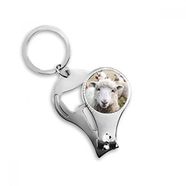 Imagem de DIYthinker Organismo Terrestre Ovelha Imagem Animal Chaveiro Anel Dedo do Pé Cortador de Unhas Kit de Ferramentas Abridor de Garrafas Presente