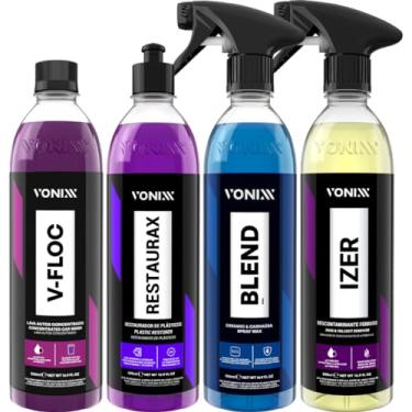 Imagem de Kit Shampoo V-Floc Cera Blend Vitrificadora Spray Izer Restaurax Vonixx