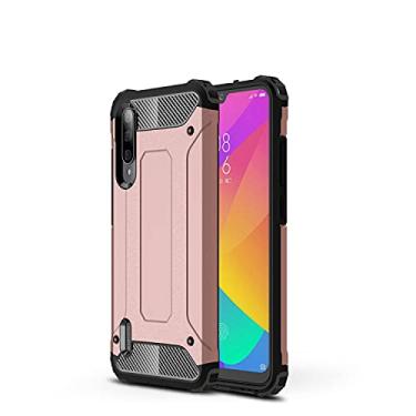 Imagem de Pacotes de capa protetora compatível com Xiaomi Mi CC9E Case, compatível com Xiaomi Mi A3, TPU + PC bumper camada dupla à prova de choque híbrido capa robusta protetora capa de telefone (cor: rosa G
