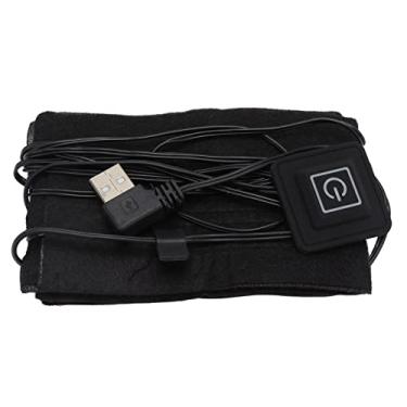 Imagem de Folha de Aquecimento de USB, Fibra Composta Resistente Ao Desgaste Flexível Macia Elétrica Segura do Calefator de Pano de USB para Exterior (Com interruptor 1 a 5)