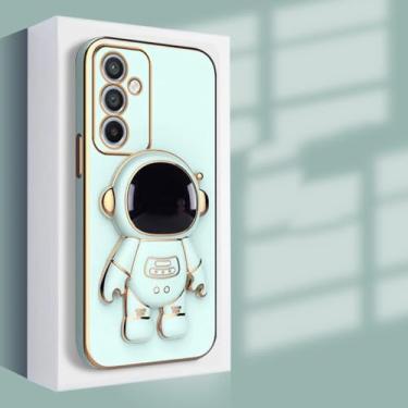 Imagem de Capa de suporte de telefone revestida de astronauta para Samsung Galaxy A14 A24 A34 A54 A74 A04 A04E F13 M13 4G 5G Capa de silicone, verde, para A04E