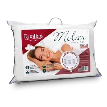 Imagem de Travesseiro Molas Cervical Duoflex Para Dormir De Lado
