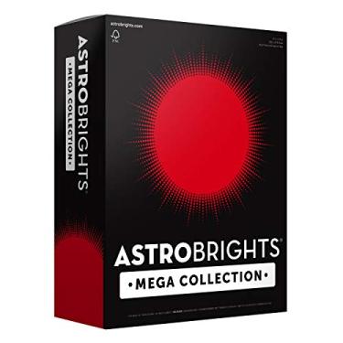 Imagem de Astrobrights Mega Collection, cartolina colorida, ultra vermelha, 320 folhas, 29,5 kg/176 g/m², 21,6 x 28 cm - Mais lençóis! (91682)