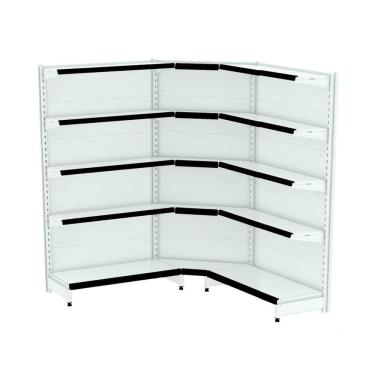 Imagem de Gondola Parede 170 Fit Ate 2 Metros 1 Canto Branco 15b Pe Pr