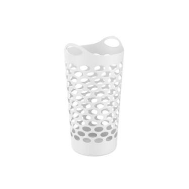 Imagem de Cesta Alta Em Plástico Coza Buble 42,5X65,5cm Branco