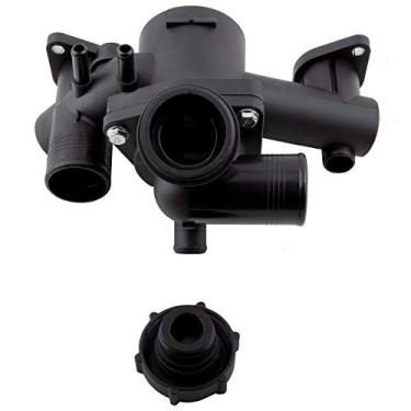 Imagem de MYSMOT 902-903 Carcaça do termostato de arrefecimento do motor com junta para Ford Thunderbird Convertible 2003-2005 Lincoln LS Sedan 2003-2006 V8 3.9L, 3W4Z-8548-AD 3W4Z8548AD