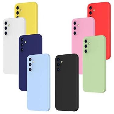 Imagem de (Pacote com 8) Capa para Samsung Galaxy A24 4G, capa protetora de gel de silicone macio à prova de choque para Samsung Galaxy A24 4G, vermelho, preto, azul escuro, amarelo, rosa, branco, verde, roxo