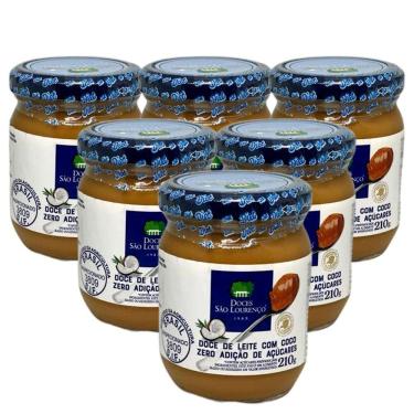 Imagem de Doce De Leite Com Coco Zero São Lourenço 210G  6 Unidades 