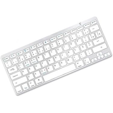 Imagem de Teclado Sem Fio Ultra Fino Bluetooth Para Tablet e Celular, Ipad, Iphone, Computador, Android Teclado Bluetooth Elegante e Ergonômico - YODHE