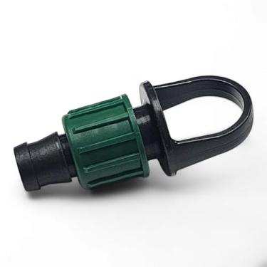 Imagem de Feito nos EUA – Pacote com 5 plugues de extremidade de irrigação de fita adesiva premium com puxador (1,5 cm - 1,27 cm ou 1,58 cm - 1,64 cm) conector universal Perma-Loc encaixe de bloqueio farpado – Serve para todas as marcas de tubos AG de fita coletora de 16 mm