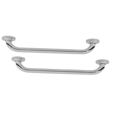 Imagem de Barra Alça Apoio 30cm Inox Kit 2 Uni Anti Queda Idoso Gestante Pcd Cadiernate Suporte Evita Acidente