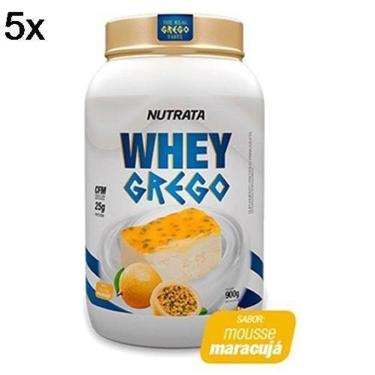 Imagem de Kit 5X Whey Grego - 900g Mousse de Maracuja - Nutrata-Unissex