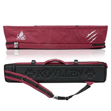 Imagem de KONLLEN Estojo Oxford 3x4 4x5 pano pradaria para tacos de bilhar de alta capacidade estojo de transporte para taco de bilhar