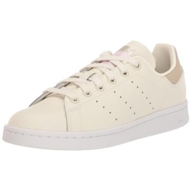 Imagem de adidas Originals Tênis masculino Stan Smith, Branco/bege maravilha/prata metálico, 34