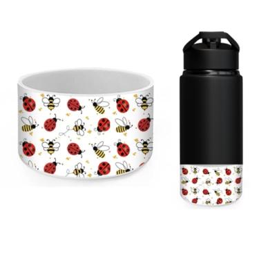 Imagem de Royalty Essentials Botas protetoras de silicone para garrafas de água Stanley para garrafas de água fofas com capa antiderrapante para garrafas de água servem para base de 7 a 7,5 cm (abelhas e