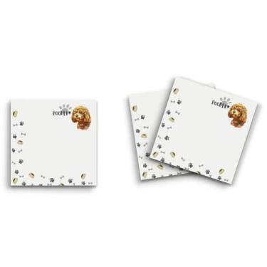 Imagem de Butler in the Home Sticky Notes Pacote com 12 blocos de 7,6 x 7,6 cm, 50 folhas por bloco, poodle, blocos de notas engraçados e fofos, papel planejador de diário