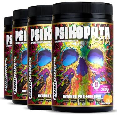 Imagem de 4 Pré Treino Psikopata Beta 300g - Procorps (300g, Tangerina)