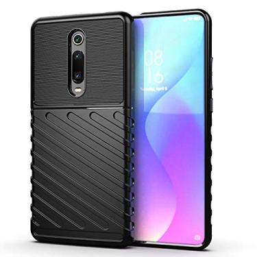 Imagem de XIAOMI Capa para Mi 9T, capa de material de fibra de carbono, macia, antiderrapante macia, anti-impressões digitais, capa totalmente protetora para XIAOMI Mi 9T