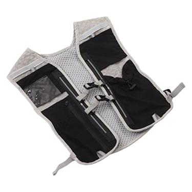 Imagem de Colete de Corrida Esportiva, Malha Respirável para Corrida e Hidratação para Cavalgadas e Montanhismo (Preto)