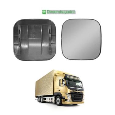 Imagem de Base c Vidro Retrovisor p Volvo FH Convexo LD c Desembaçador - Fabbof