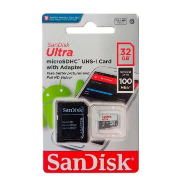 Imagem de Cartão Memória Micro Sdxc Sandisk 32gb Ultra Com Adaptador