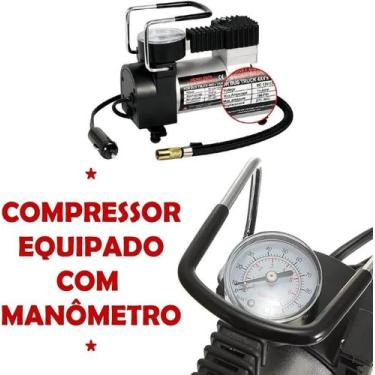 Imagem de Compressor De Ar Portátil Mini Profissional Veicular 12v Ca - OP