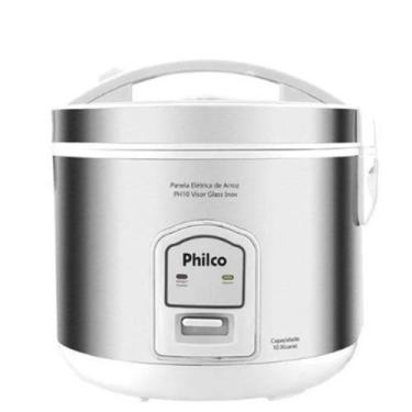 Imagem de Panela Elétrica Arrozeira elétrica a vapor Visor Inox - A.R Variedades