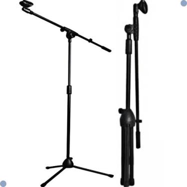 Imagem de Pedestal Profissional Para Microfone Girafa Universal PM-200 Com Cachi