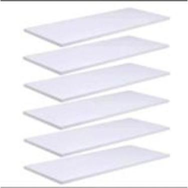 Imagem de Kit 6 Prateleiras MDF Nichos Cozinha Sala Quarto Banheiro 30cm x 10cm 