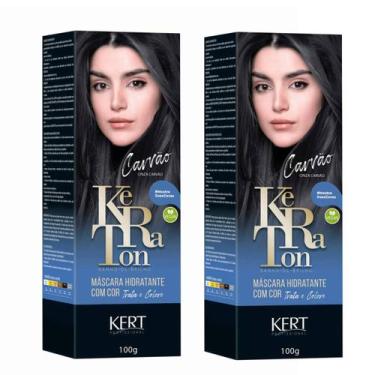 Imagem de Kit 2 Keraton Tonalizante Banho De Brilho Carvao - Kert