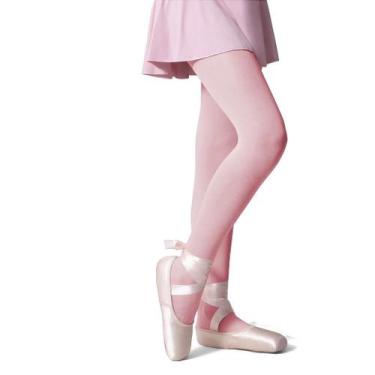 Imagem de Meia Calça Infantil Ballet/ Jazz Fio 40 Selene, M, Rosa