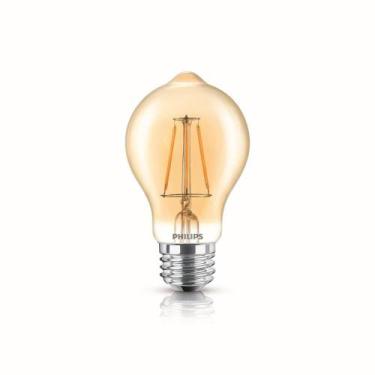 Imagem de Lâmpada Led Philips Filamento 4,5W dim A60 AM 2200K 127V E27