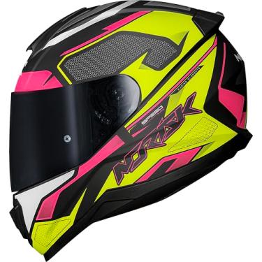 Imagem de Capacete Feminino Norisk Razor Speedmax Rosa Amarelo Moto (62)