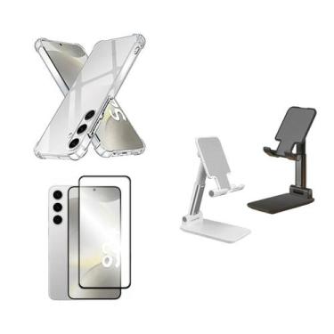 Imagem de Kit Suporte de Mesa Samsung Galaxy S24 Plus  + Película De Vidro 3D + 